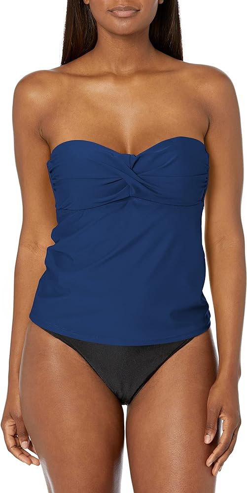 Catalina Women's Standard Twist Front Bandeau Tankini Swimsuit