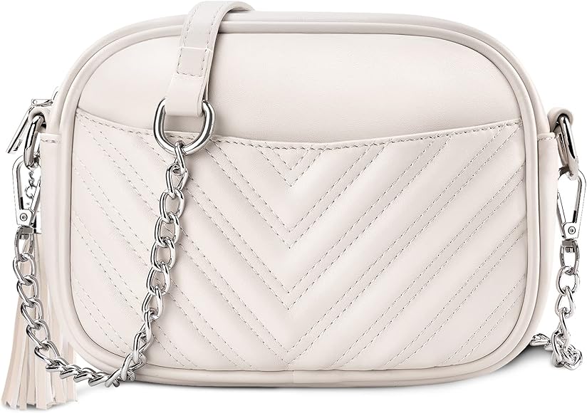 JUYANO Bolso Bandolera Mujer Pequeña, Bolso Bandolera Cruzado Cuero PU, Messenger Crossbody Bag Bolso Bandolera Acolchado Pequeño con Ranuras para Tarjetas y Cremallera