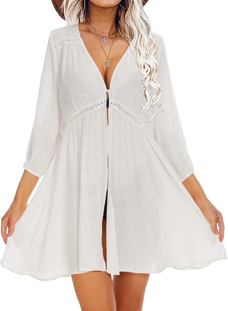 Breezy Lane Swimsuit Coverup Vacation Outfits for Women Beach Pool Cover Up for Swim Beach Dresses