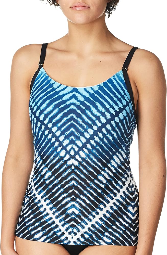 Calvin Klein Women's Basic Adjustable Strap Shell Tankini Top