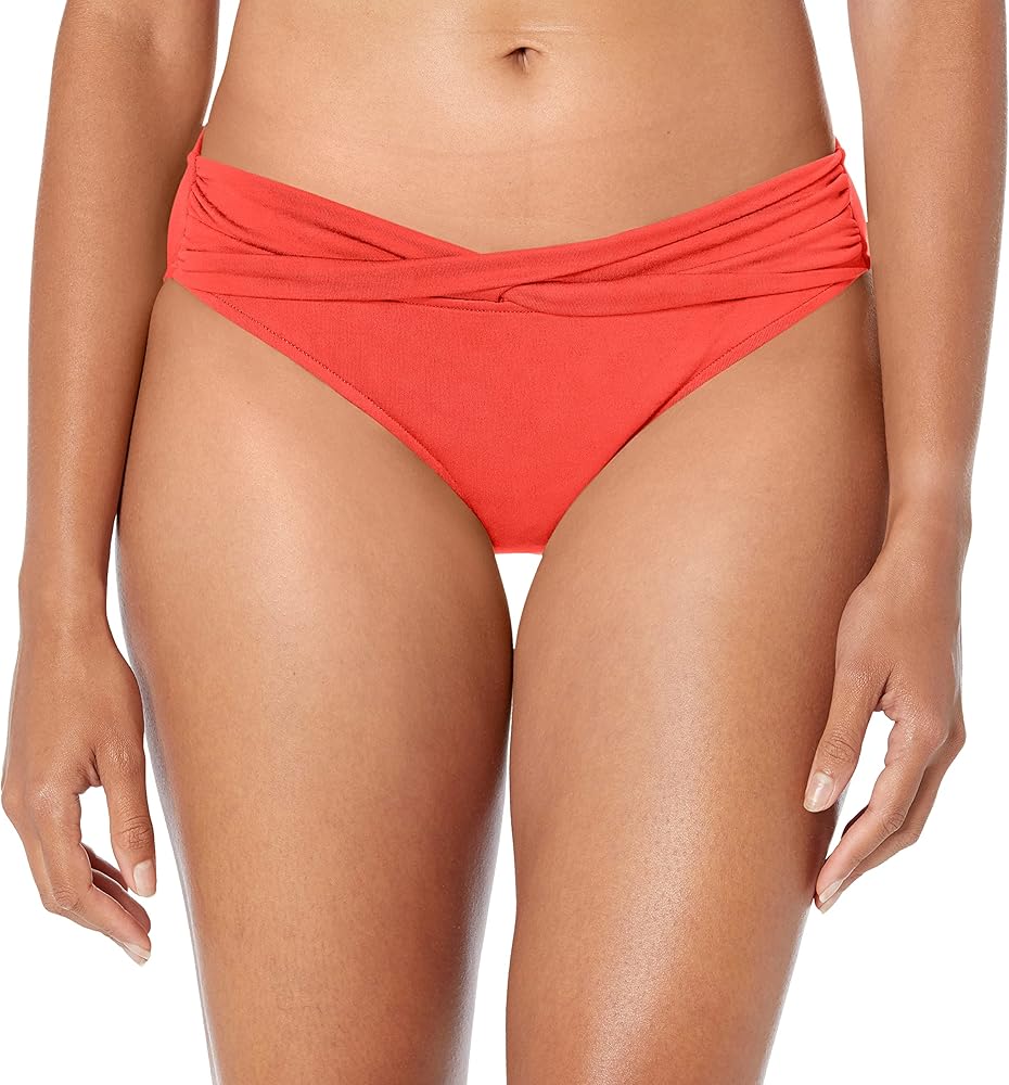 Seafolly Women's Twist Band Hipster Full Coverage Bikini Bottom Swimsuit