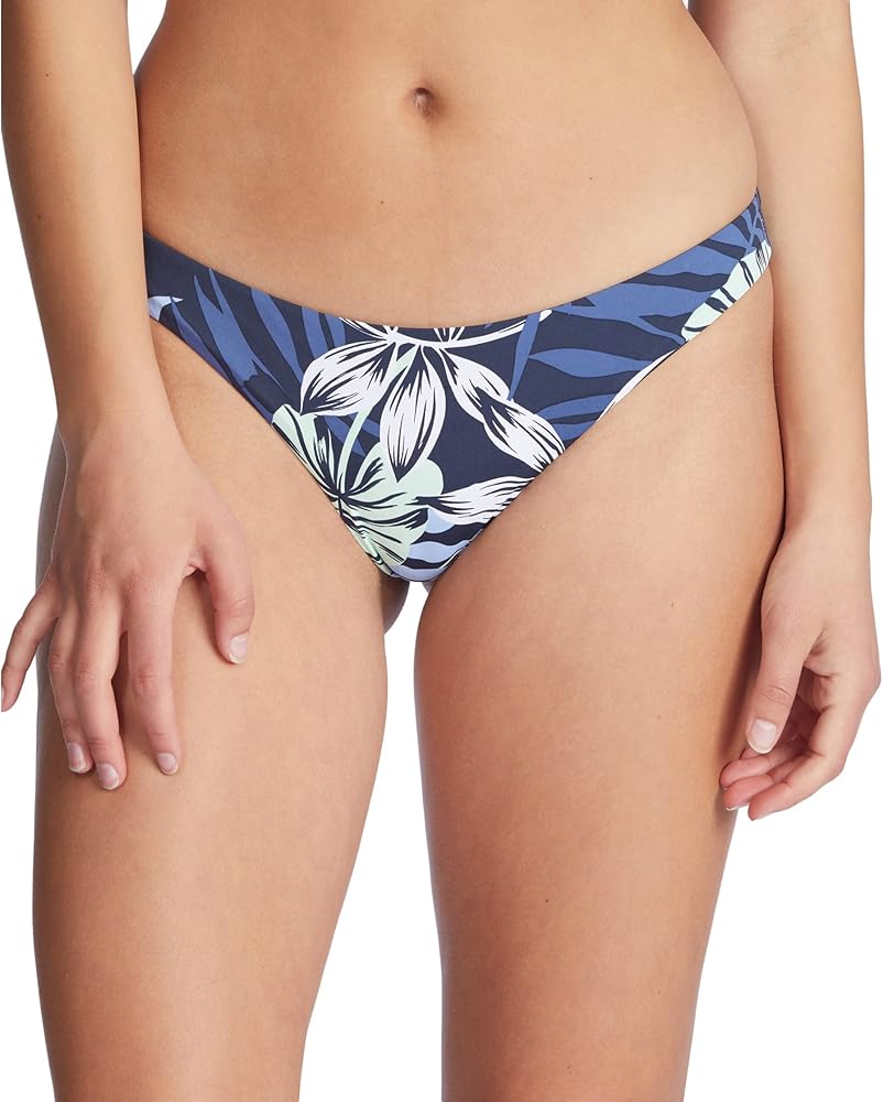 Roxy Printed Beach Classics Cheeky Bottoms Mood Indigo Seaside Tropics XS