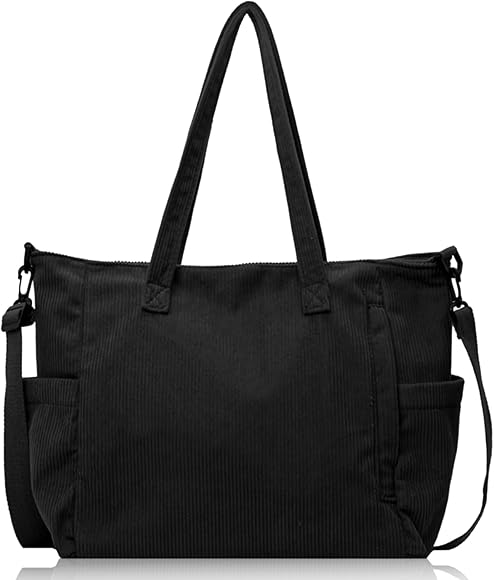 WIYETY Bolso bandolera grande para mujer, con cremallera, bolso de la compra, bolso de hombro, bolso cruzado para mujer, bolso cruzado casual para trabajo, compras, viajes (negro), Negro