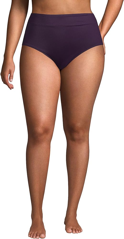 Lands End Womens Tummy Control High Waisted Bikini Bottoms