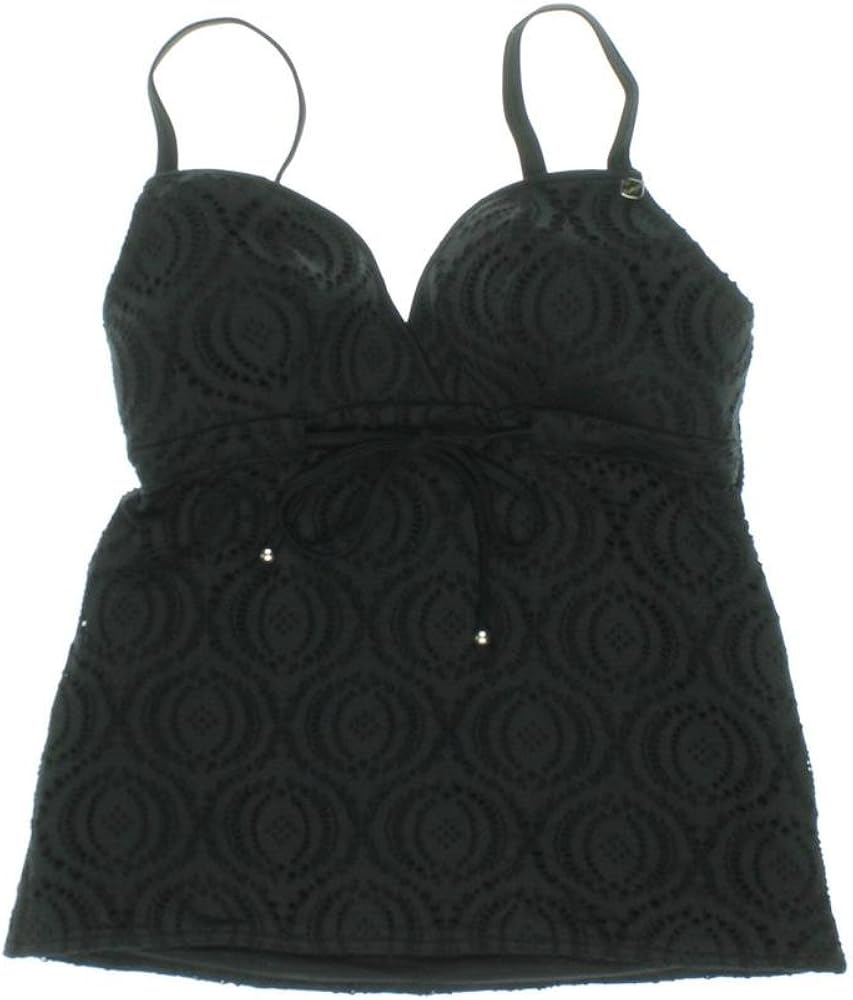 Freya Womens Cha Cha Wire-Free Tankini Top, 32E, Black