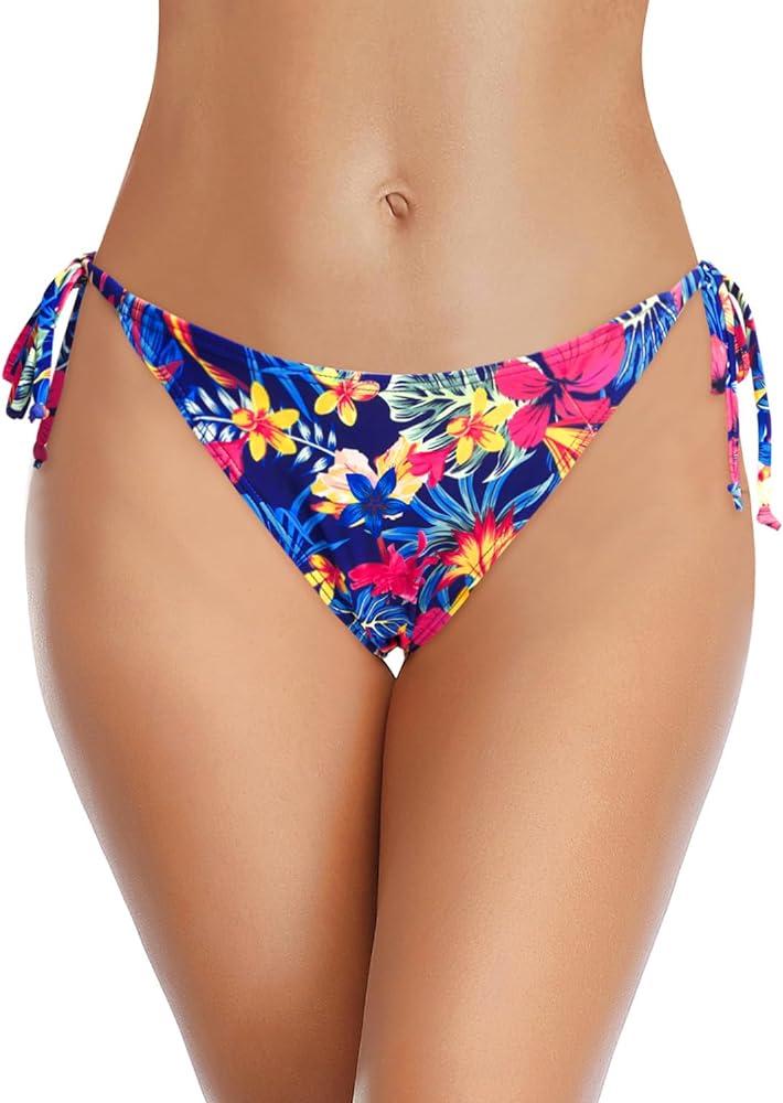 Holipick Bikini Bottoms for Women String Bathing Suit Bottom with Moderate Coverage Low Waist Swim bottom