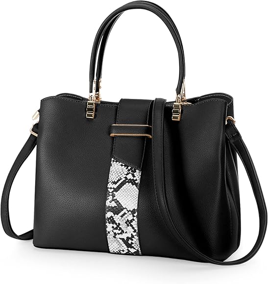 HAWEE Elegante Mujer Bolso Bandolera de Cuero PU Bolso Tote con Bandolera Ligero Shopper Bolso de Hombro Moda Bolso de Mano para Fiesta Citas Oficina Compras