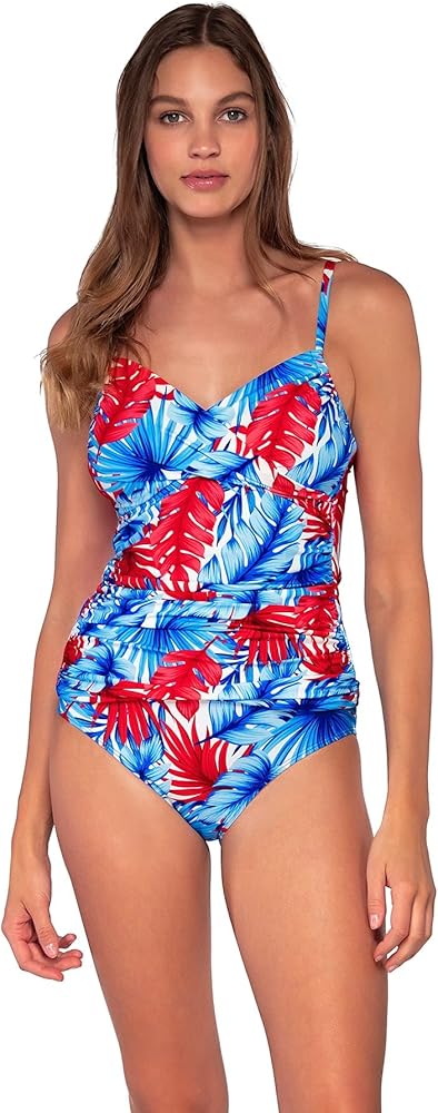 Sunsets Simone Tankini Swim Top, American Dream, Medium