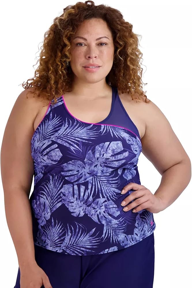 ZeroXposur Womens Stylish Plus Size Highline Tankini Tops | Ultimate Beach Essentials | Swimwear for Women and Summer Fashion