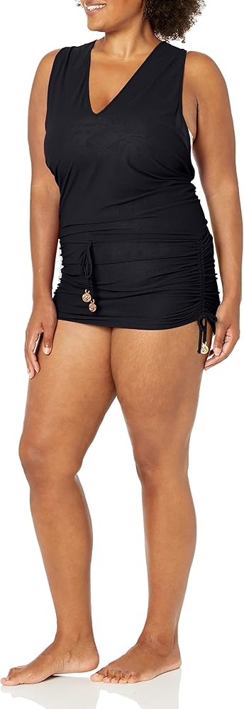 Luli Fama Women's Cosita Buena Racerback Mini Cover-Up Dress