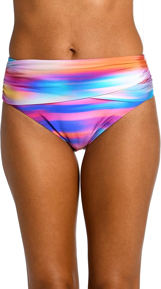 La Blanca Women's Mid Waist Sash Band Swimsuit Bottom