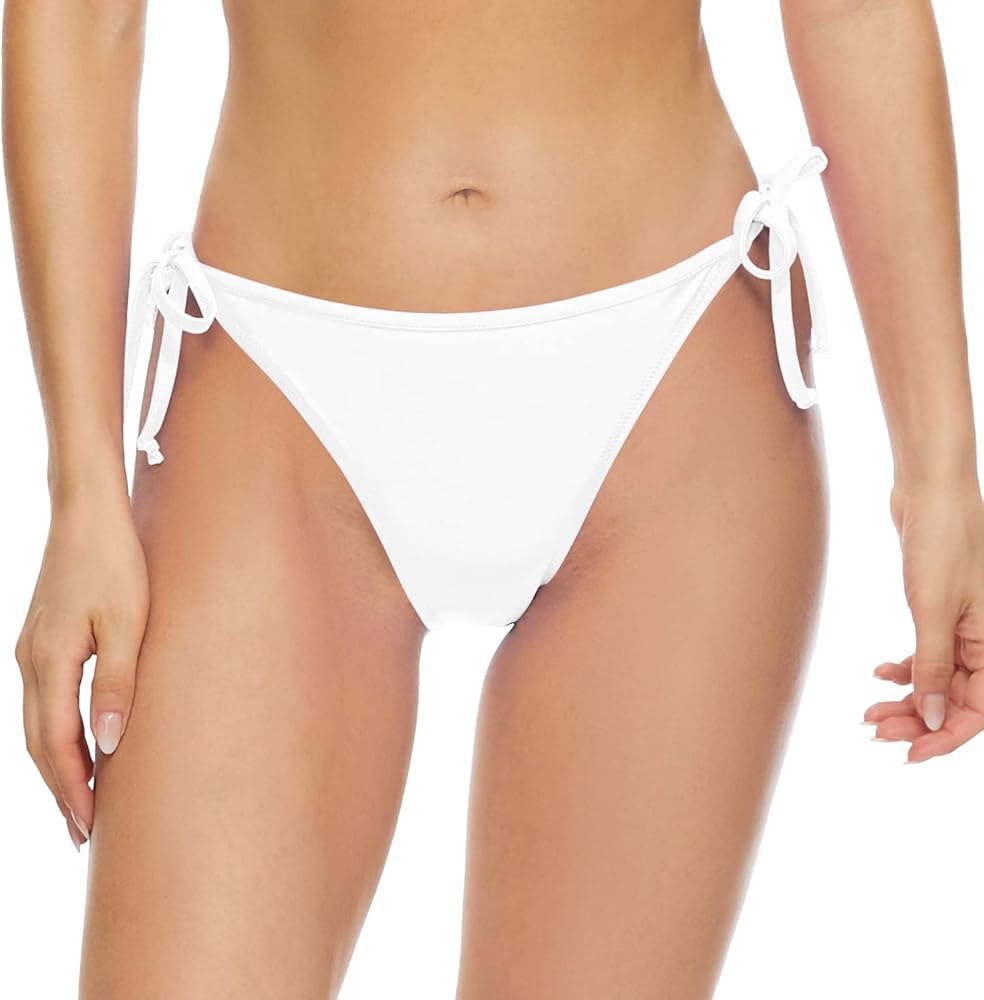 Bellecarrie Women's Cheeky Brazilian Bikini Bottoms Tie Side Swim Bottom