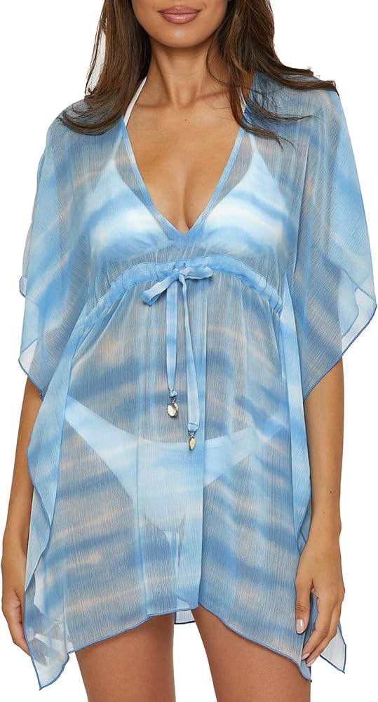 BECCA Washed Away Tunic, Plunge V-neck, Casual, Beach Cover Ups for Women