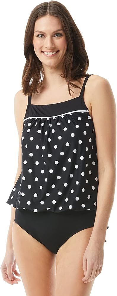 BEACH HOUSE Audrey Blouson Tankini Top — Tummy Control Swim Top — Baby Bump Friendly