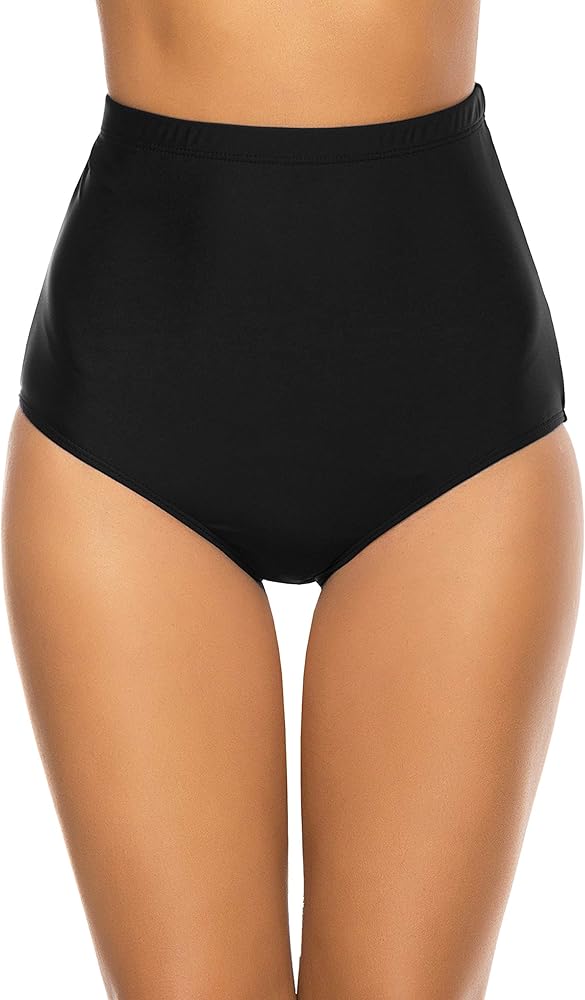 Bonneuitbebe Women's Bathing Suit Bottoms Full Coverage Swim Bikini Bottoms High Waisted Swimsuit Bottom