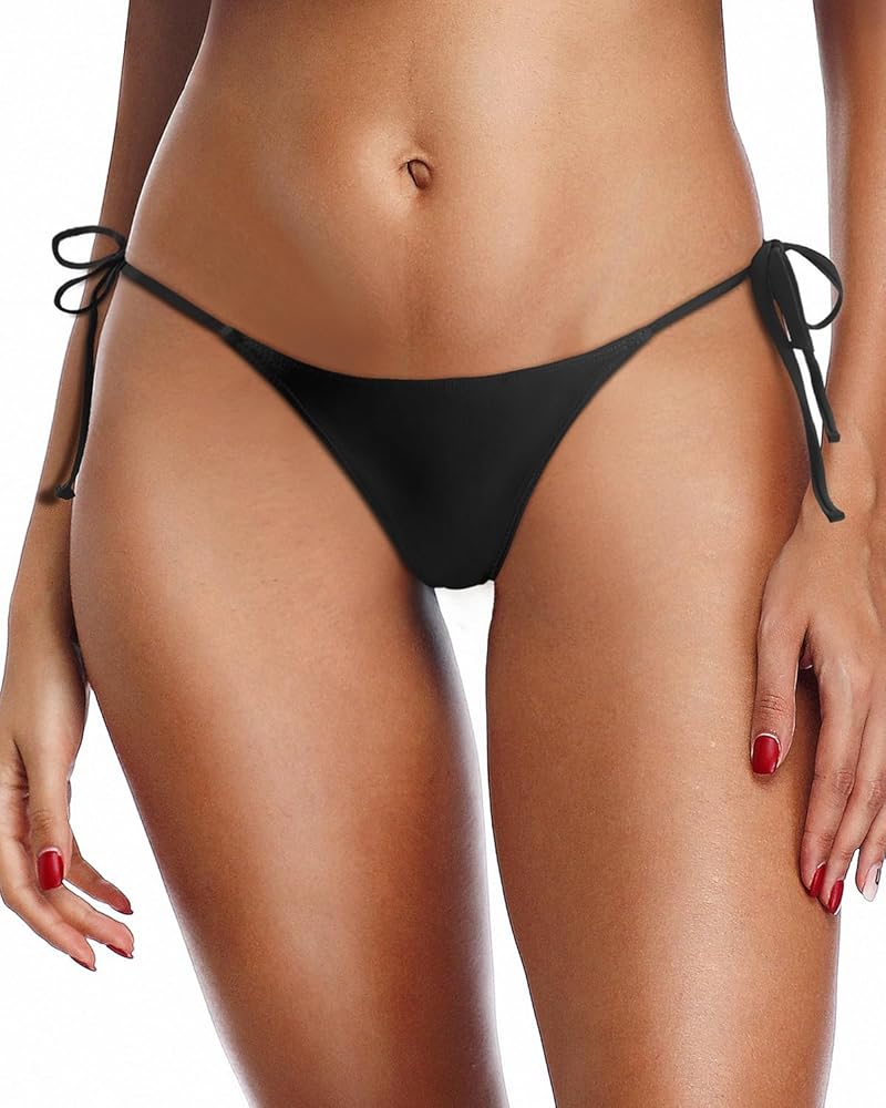 Yonique Women Thong Bikini Bottom String Tie Side Swimsuit Bottom Sexy Bathing Suit Bottom