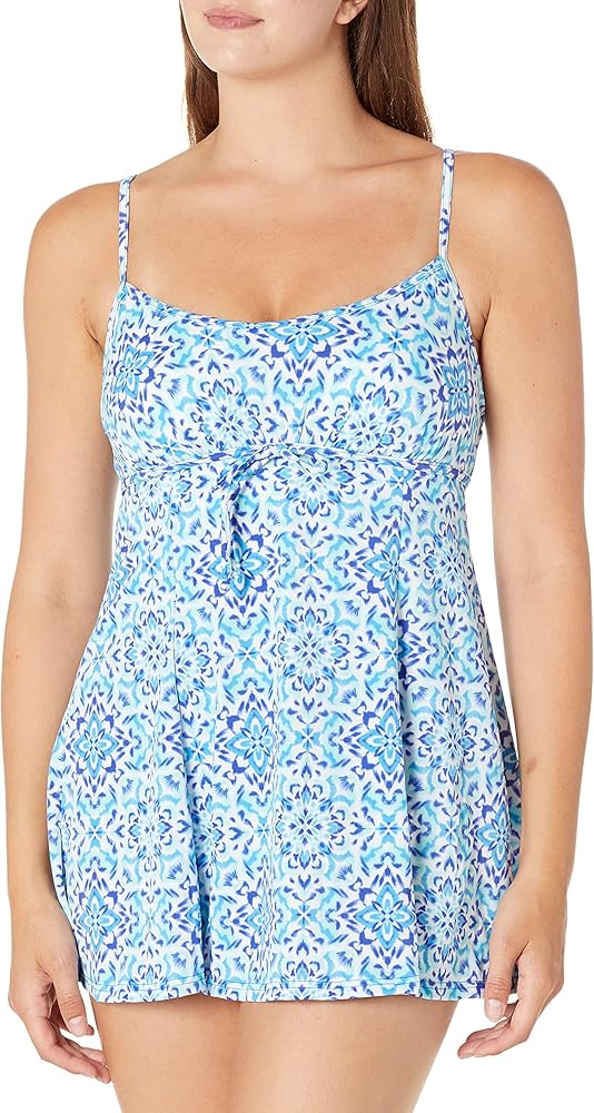 Women's Standard Dye It Draw String Swim Dress