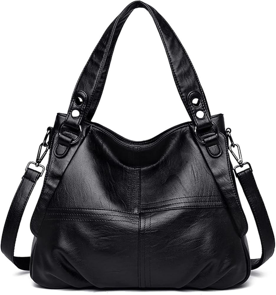 Mujer Bolsos de Mano Grande Hobo Bolsos de Hombro de Cuero Suave Bolsos Cruzados Estilo Shopper Oficina