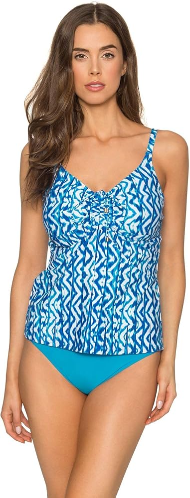 Sunsets Women's Standard Marina Tankini Top Swimuit with Front Tie Detail