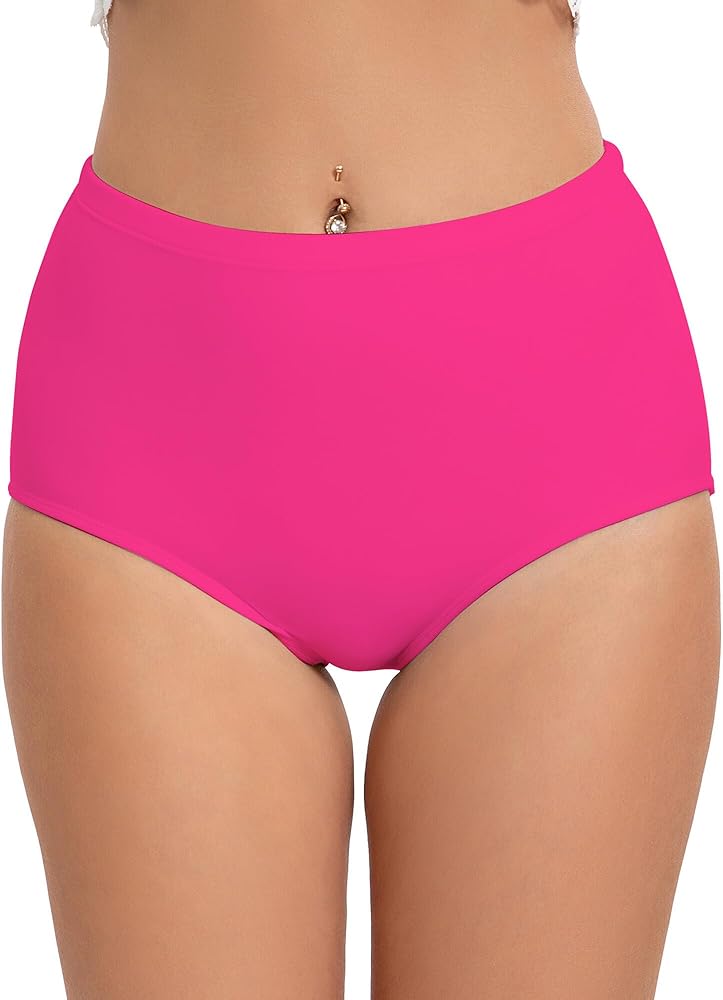 Slimming Artifact High Waisted Bikini Bottom Tummy Control Full Coverage Bikini Bottom Swimsuit Bottoms for Women