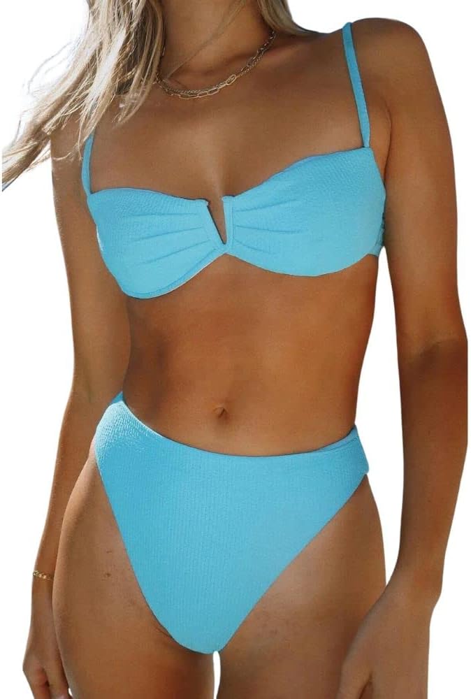 Dippin' Daisy's Seashore Bikini Bottom for Women High Waist Bikini Bottom with High-Cut Leg Design, Full Coverage