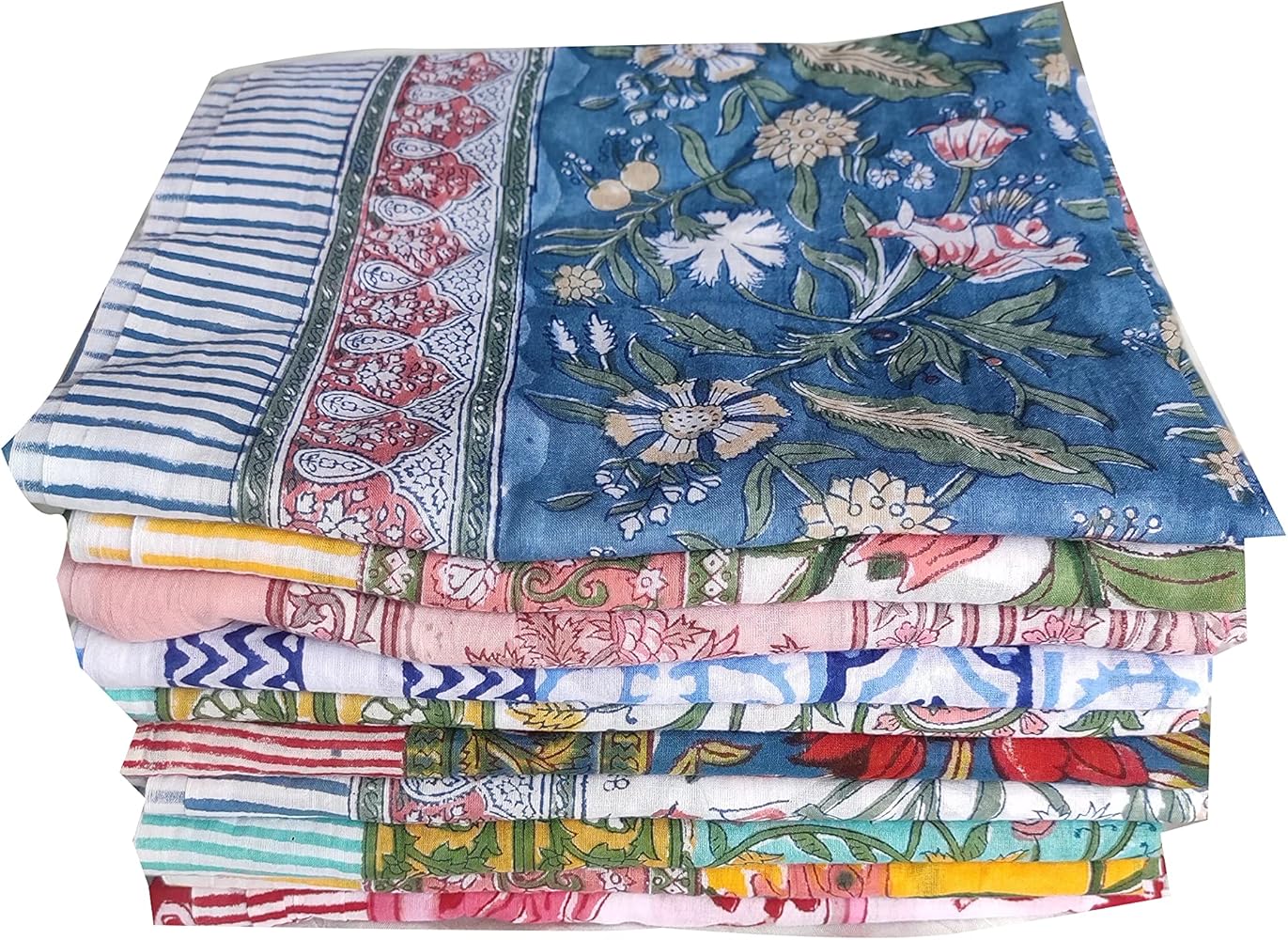 50 Pieces Wholesale Lot Indian Hand Block Print Beach Sarongs Soft Voile Fabric Summer Pareo Lot