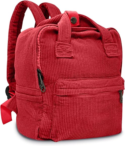 Boziee Mochila pequeña para mujer, lona/pana para ciudad, mochilas, bolsos de mano, mochilas para niños, para escuela, viajes, trabajo, mujeres, niñas, adolescentes, unisex, talla pequeña