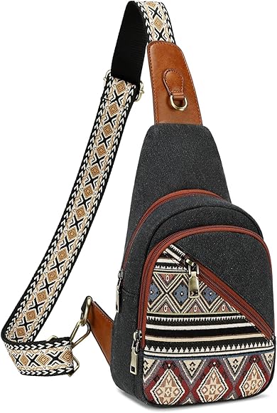 Love Deliver Bolso bandolera para Mujer, Bolso Cruzado para Mujer, Bolsos Cruzados Moda Casual Bolsa De Pecho Pequeño Crossbody Sling Bag para Trabajo Senderismo Escuela Viaje