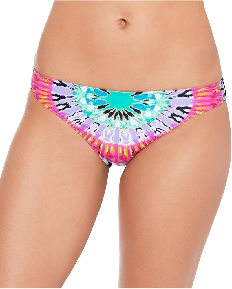 Womens Swim Totally Tie-Dye Bikini Bottom Black XS