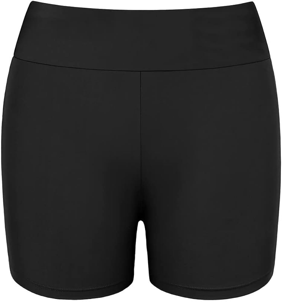 Hilor Women's Boy Leg Swim Bottom UPF 50+ Board Shorts Boyshorts Swim Shorts Tankini Bottom