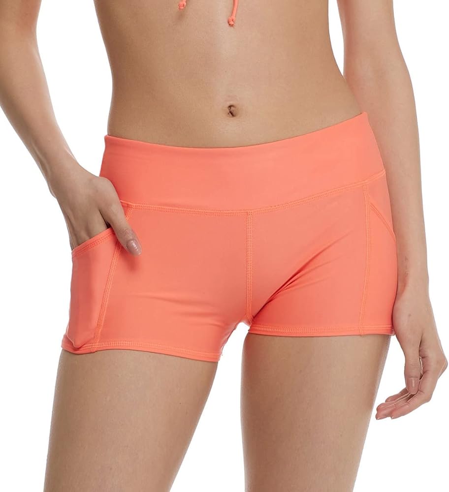 Body Glove Women's Standard Rider Elastic Waist Hybrid Swim Short with UPF 50+