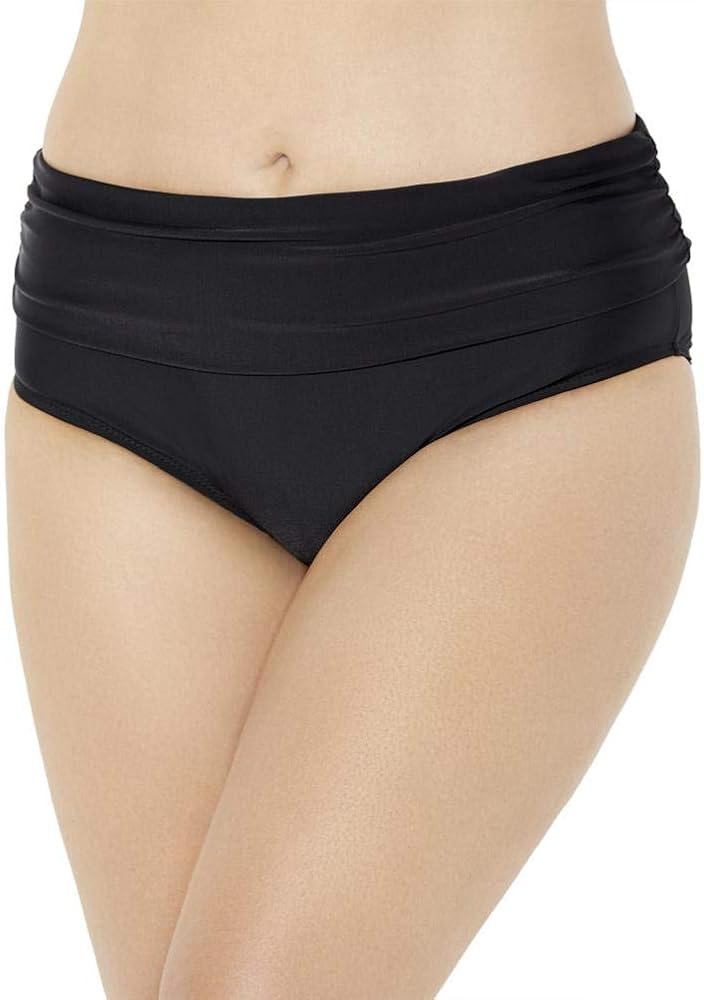 Swimsuits For All Women's Plus Size Foldover Swim Brief