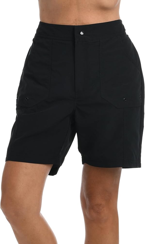 Maxine Of Hollywood Women's Standard 7'' Woven Swim Short