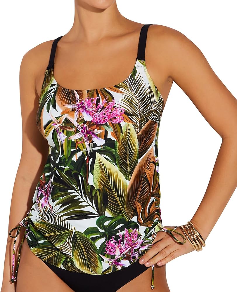 Anita Women's M48377 Green Tropics Yara Tankini SwimTop