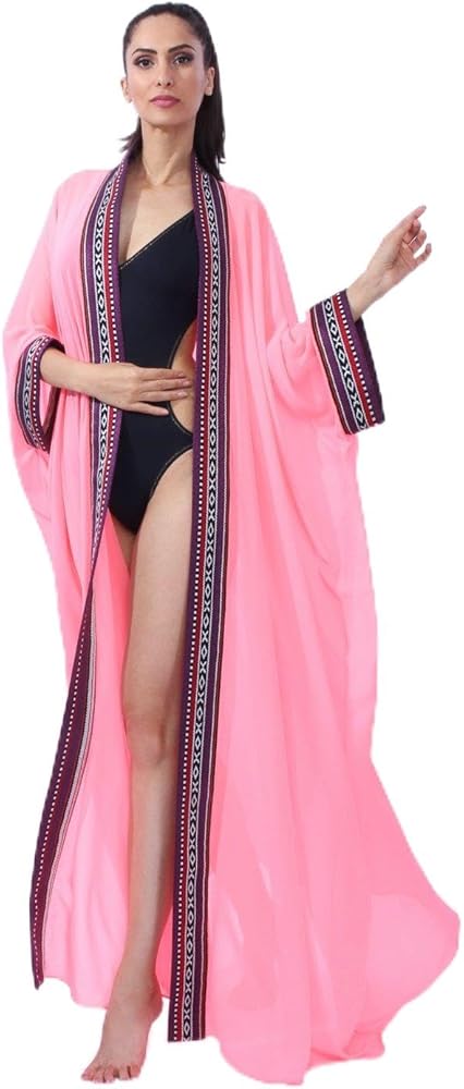 Sadu Kaftan Tunic Hot Pink