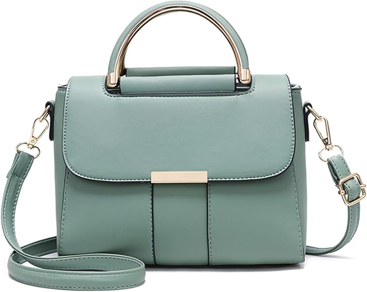 FANDARE Mujer Bolsos Bandolera Elegante Bolso Chicas Bolso de teléfono Bolso Movil Bolso de Hombro de PU Cuero Monederos Carteras Bolsos de Cruzado Bandolera Crossbody Bag Bolsa de Honda Verde