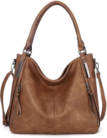 FANDARE Grande Bolsos de Mujer Bandolera Bolso Hombro Cruzado PU Cuero Impermeable para Viaje Trabajo Escuela Compras Conmutar Crossbody Bag