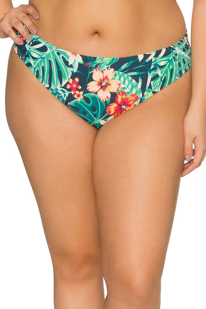 Women's Camila Smocked Hipster Bikini Bottom Swimsuit