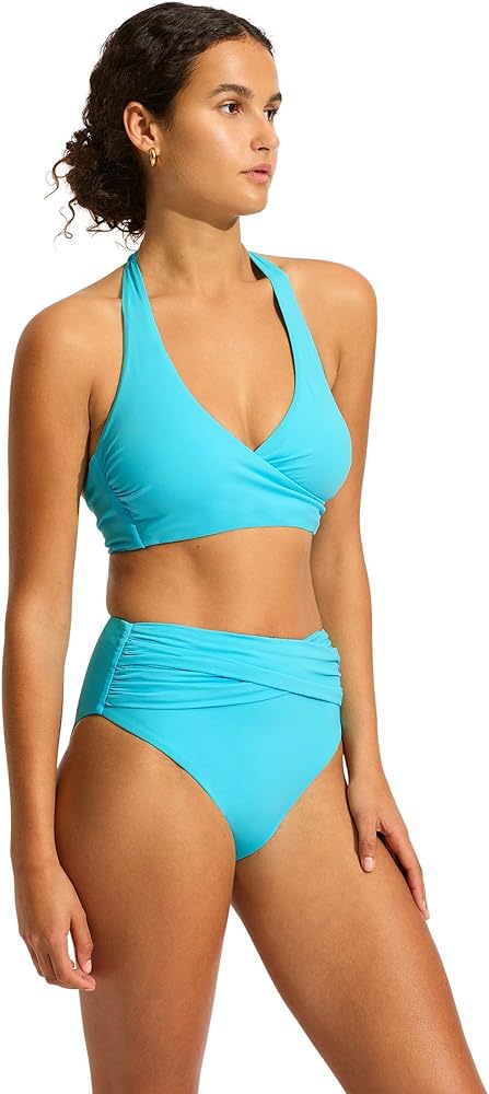 Seafolly Women's Standard Eco Collective High Waist Wrap Front Pant