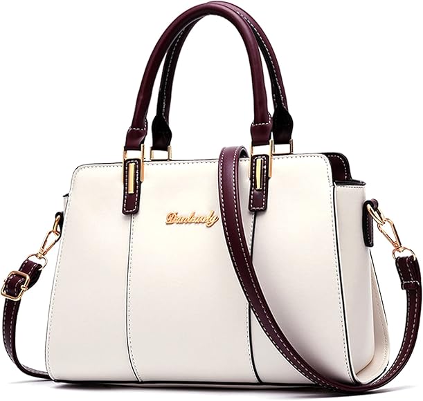 FORRICA Bolsos Mujer Grande Elegante Bolsa Bandolera Cuero PU Bolsas de Hombro Bolso de Mano para Trabajo Business Diario Blanco