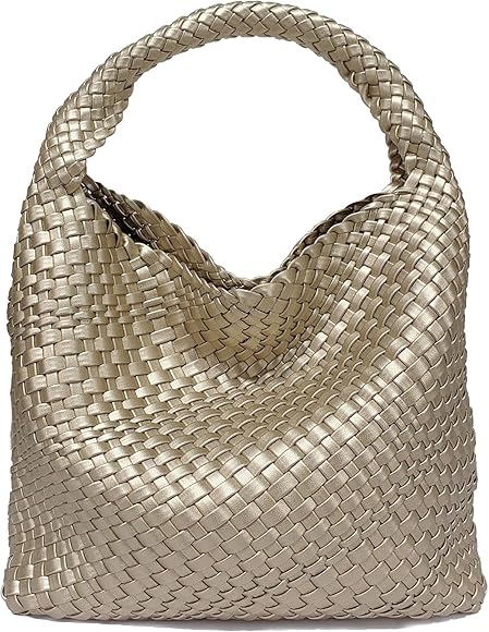 sharllen Bolso tejido para mujer, bolso de mano de cuero vegano, bolso de la compra, bolso de mano trenzado, bolso de gran capacidad con monedero