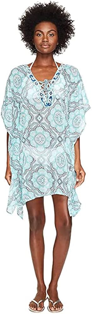 Printed Cover-Up Turquoise Multi SM