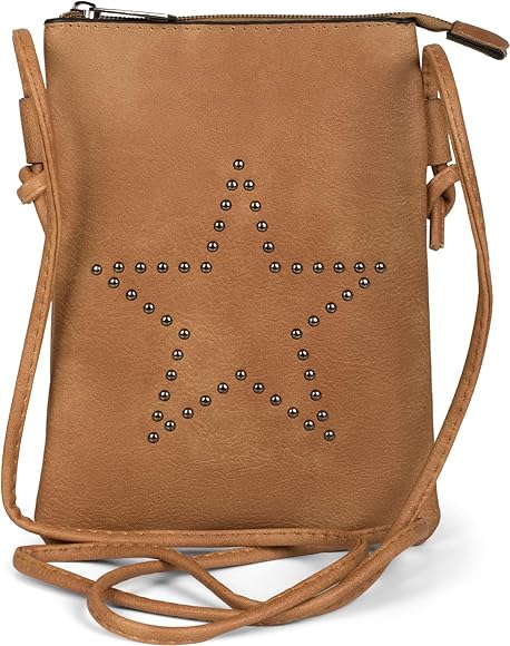 styleBREAKER bolso de mano minibolso de bandolera con remaches en forma de estrella, bolso de hombro, bolso de mano, bolso, señora 02012235