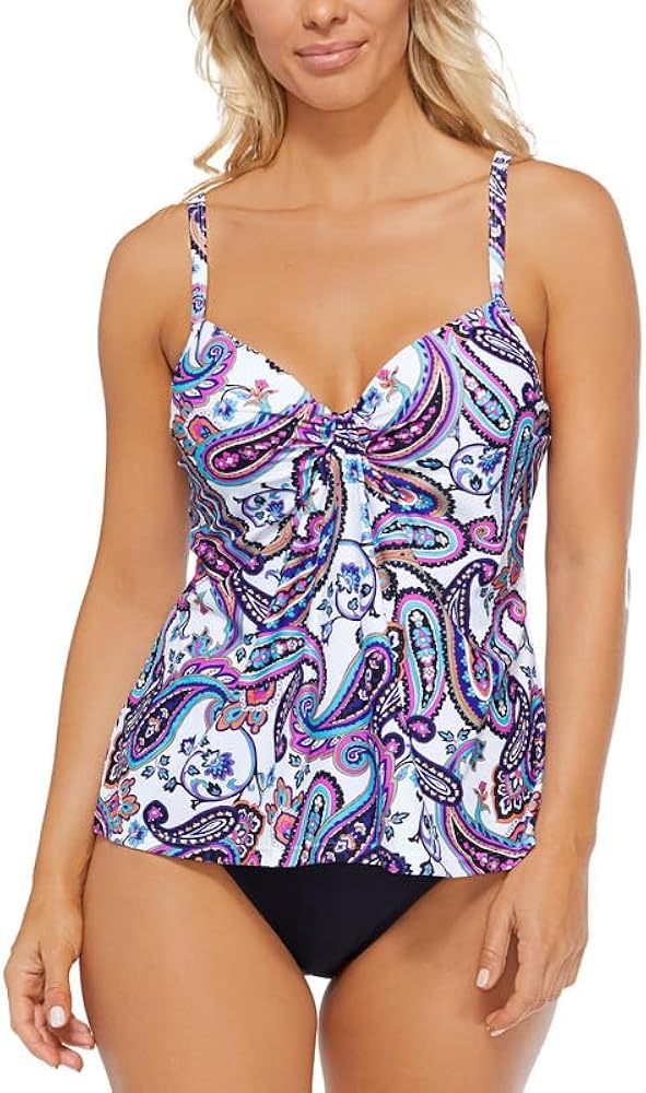 Women's Scorpio Underwire Tankini Top (Playa Paisely, 8)