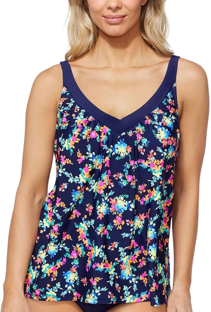 Women's Bora Bora Underwire Tankini Top (Navy Multi, 6)