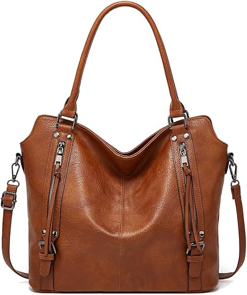 NICOLE & DORIS Bolsos de Mujer Bolsos Bandolera con Estilo Bolso Hobo de Gran Capacidad Bolso de Mano con asa Superior de Cuero de PU