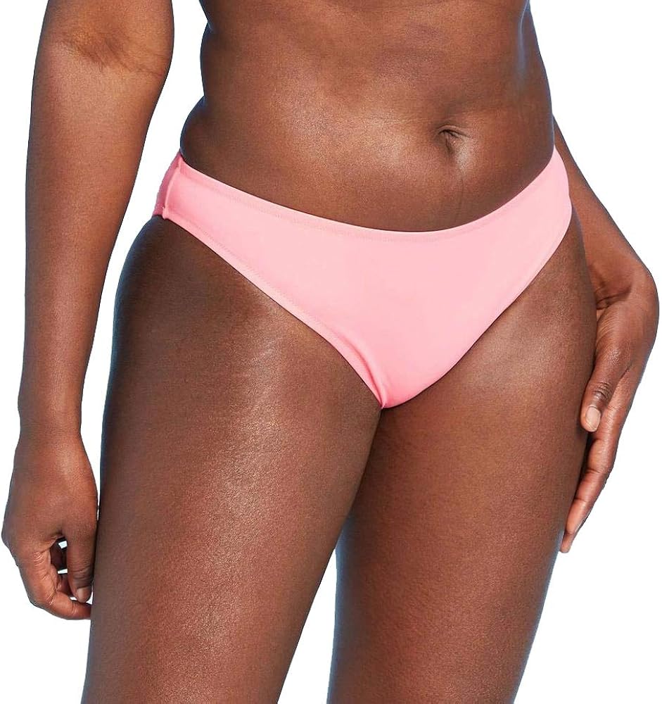 Shade & Shore Women's Cheeky Bikini Bottom (Flamingo Pink, XL)