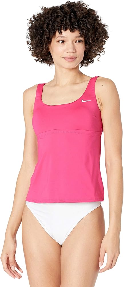 Nike Essential Scoop Neck Tankini Fireberry XS