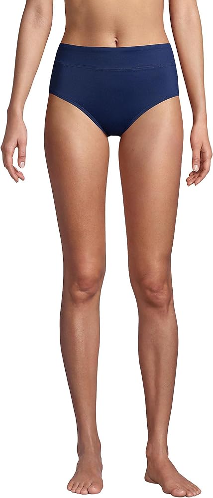 Lands End Womens Tummy Control High Waisted Bikini Bottoms