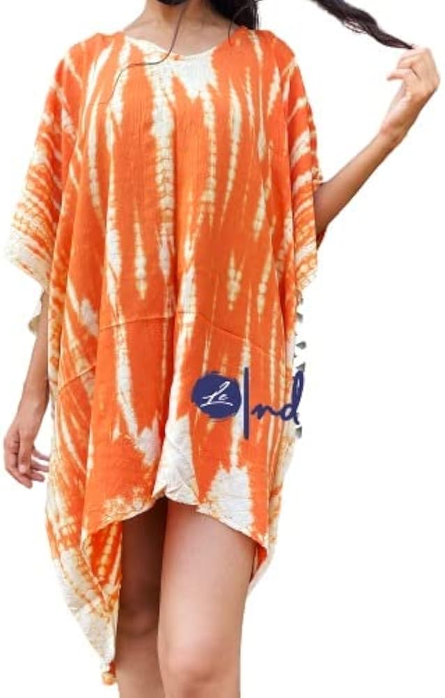 Tie Dye Premium Breathable Rayon Long Loose Fitting Calf Length Kimono/Robe/Night Dress/Cardigan for Women